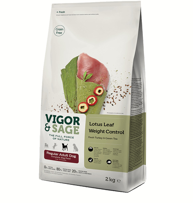 Lotus Leaf Weight Control Regular Adult Dog Food 2KG