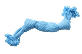 BUSTER Colour Squeak Rope, light blue, medium (35cm)