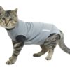 BUSTER Body Suit EasyGo til katt, grå/sort, 27,5 cm, str. XXXS