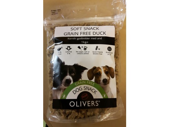 Oliver`s Grain Free Soft Snack Duck 1 kg