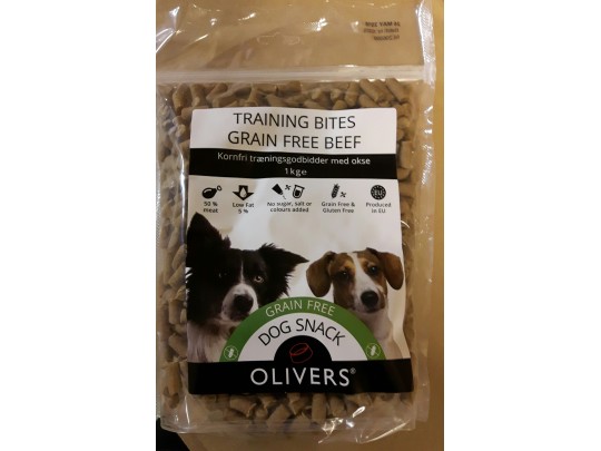Oliver`s Grain Free Trainingbites Beef 1 kg.