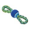 BUSTER  Bungee Rope Double Handle w/Tennisball, blue/lime, 28 cm