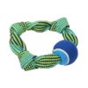 BUSTER  Squeak Rope Circle w/Tennisball, blue/lime, 20 cm