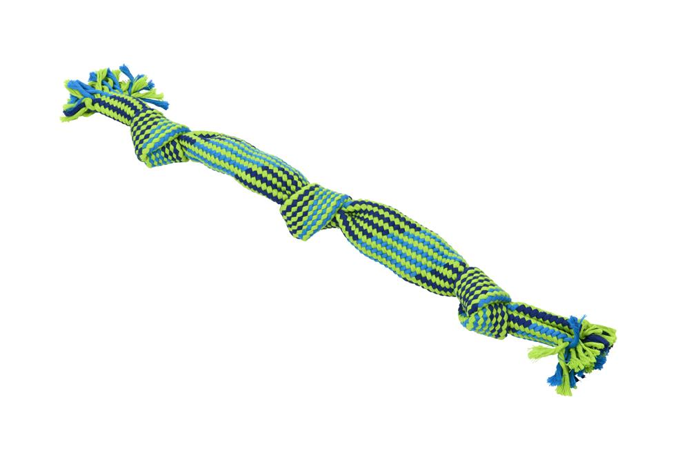 BUSTER  Squeak Rope, blue/lime, large, 58 cm