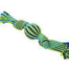 BUSTER  Squeak Rope w/Vinyl Ball, blue/lime, large 40 cm