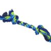 BUSTER  Dental Rope 2-Knot, blue/lime, large, 35 cm