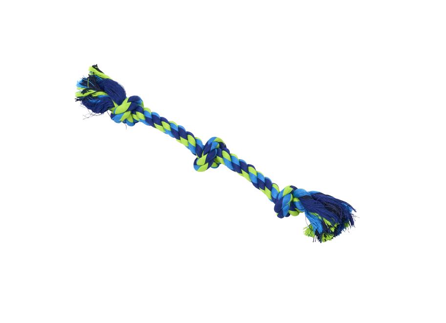 BUSTER  Dental Rope 3-Knot, blue/lime, x-small, 25 cm