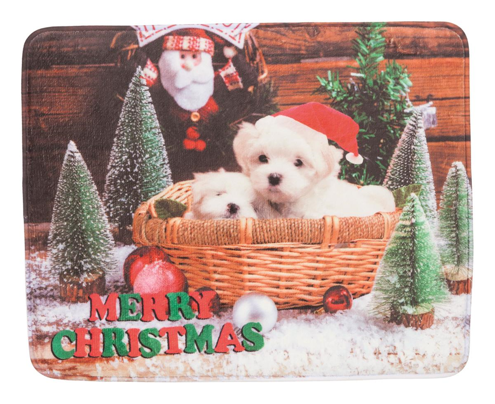 Julematte 92504 Merry Christmas Plysj 50x40 cm