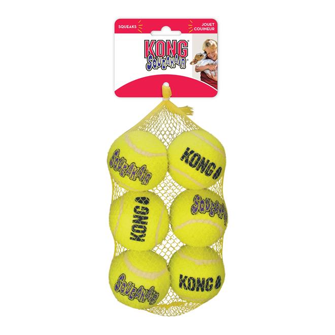 KONG AirDog Squeaker tennisball 6 stk Medium