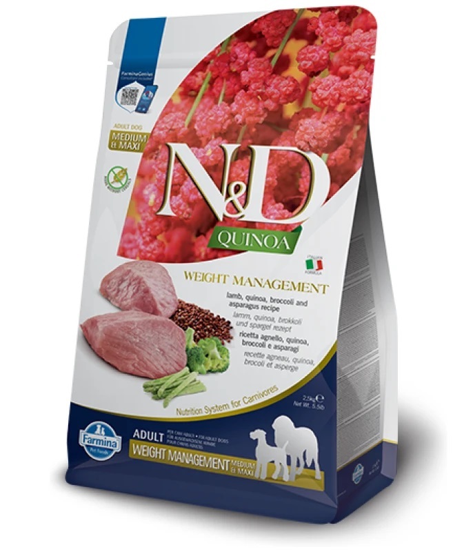 FA  DOG QUINOA WEIGHT MANAGEMENT LAMB Med/Maxi  7 KG