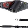 Belt pouch with anti-jerk leash Jasper black/grey