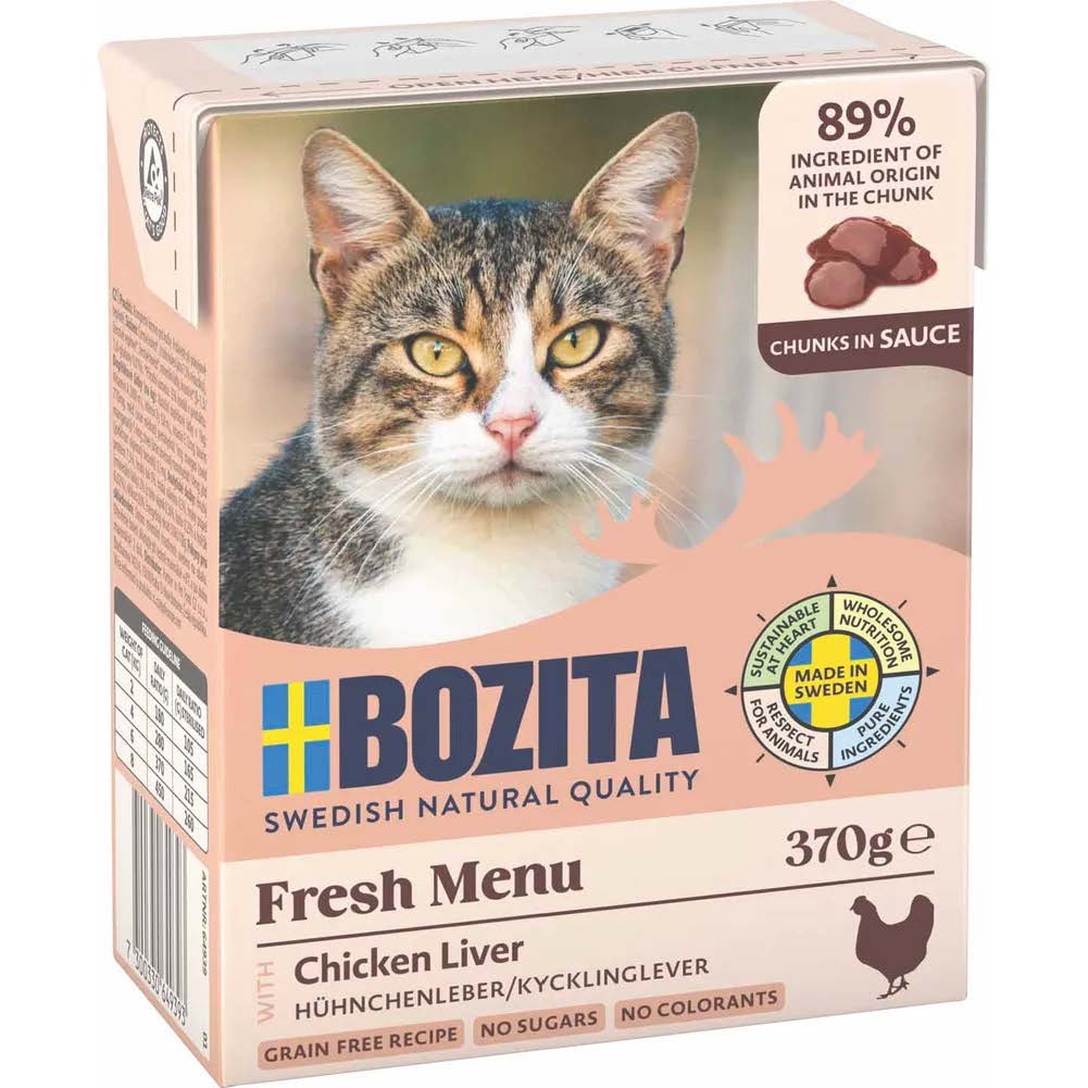 Bozita katt Biter i saus Kyllinglever 370 g