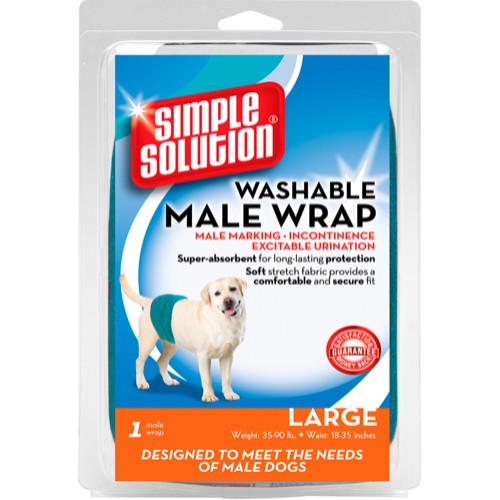Simple Solution Vaskbar mavebånd til hanhunde,L