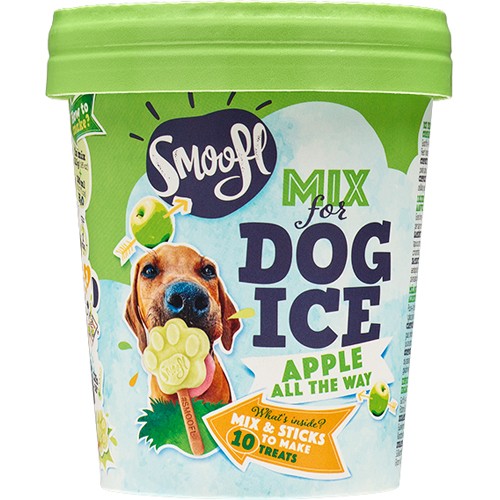 Smoofl Dog Ice Mix, 160 g, m. eple