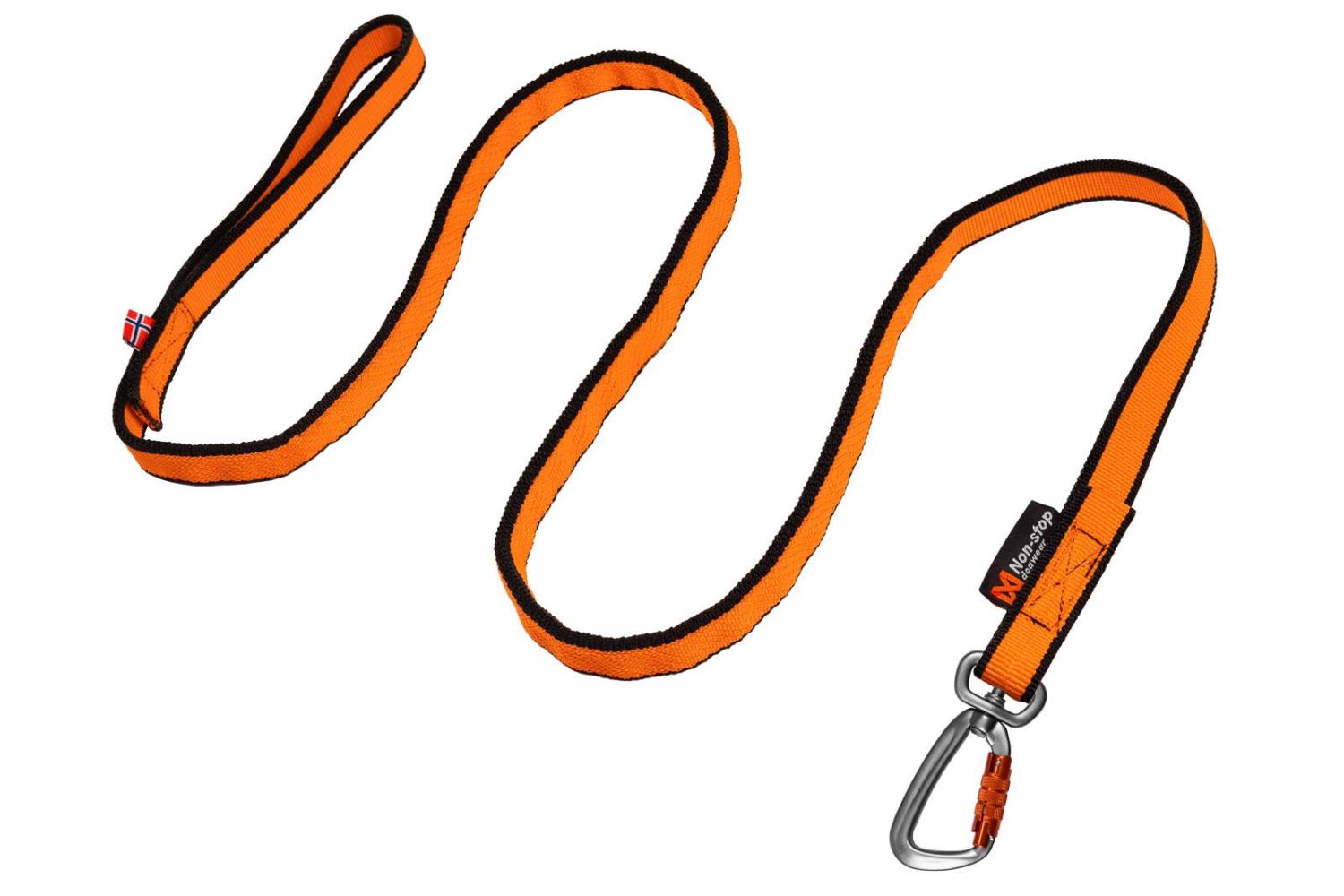 Bungee leash, black/orange, 2.8m
