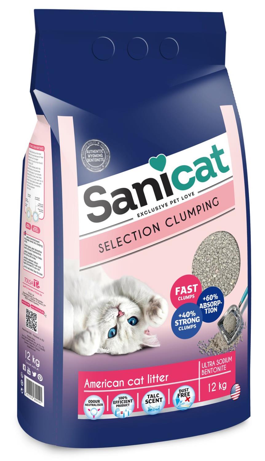 Sanicat Selection American kattesand 12 kg