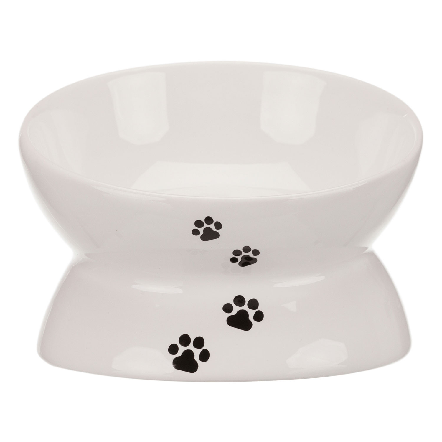 Keramik skål, katt, 0.25 l/ø 13 cm, hvit