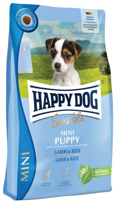 Happy Dog Sensible Mini Puppy Lam & Ris 800g