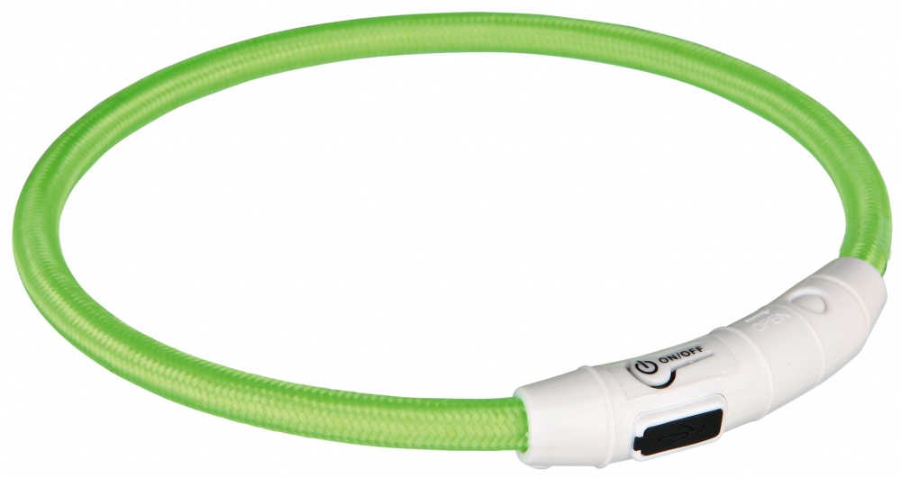 Flash light ring USB, M–L: 45 cm/ø 7 mm, green