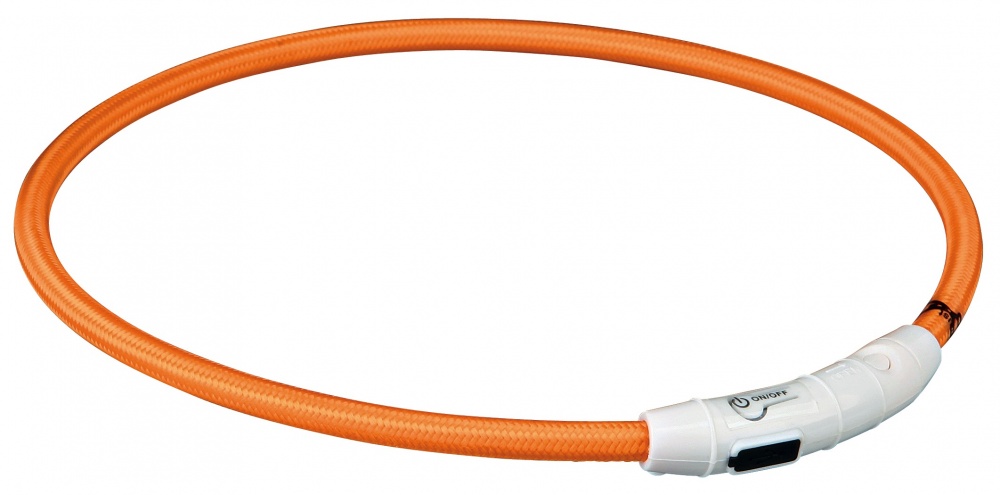 Flash light ring USB, M–L: 45 cm/ø 7 mm, orange