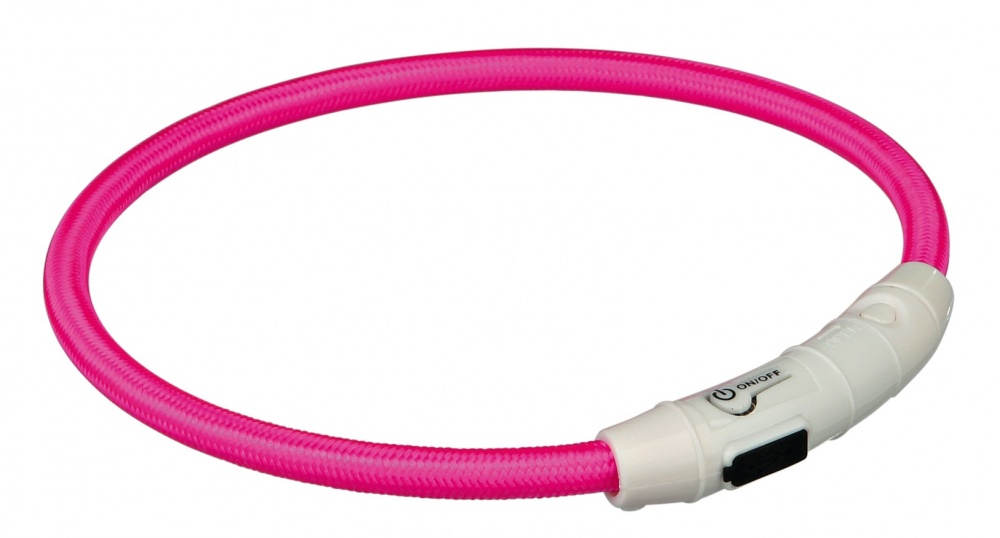 Flash light ring USB, XS–S: 35 cm/ø 7 mm, pink
