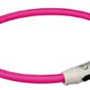 Flash light ring USB, M–L: 45 cm/ø 7 mm, pink