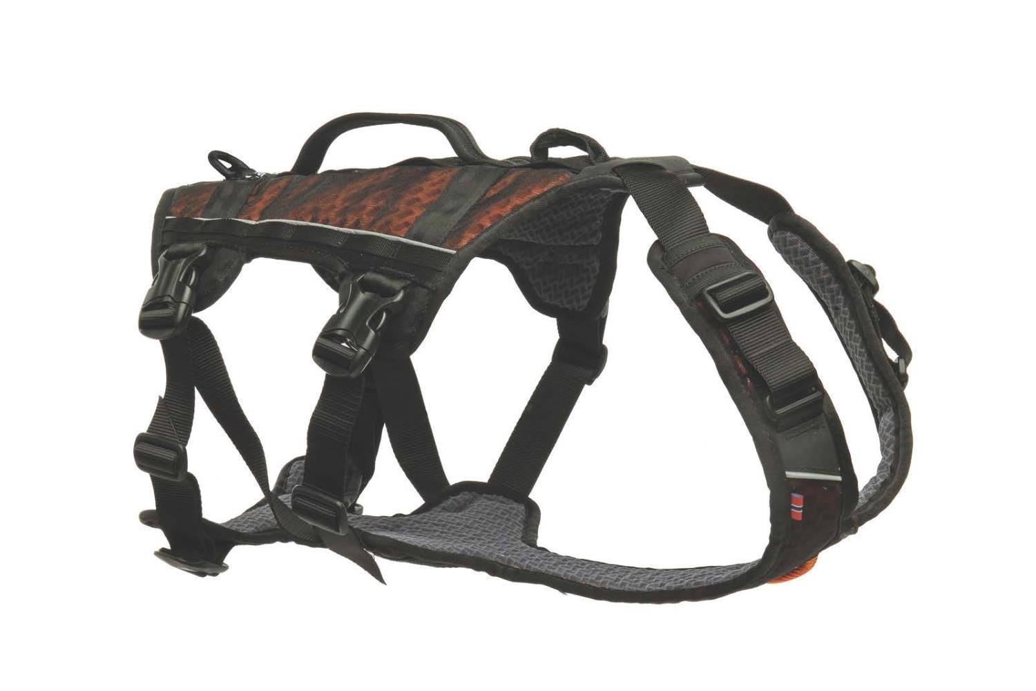 Rock harness long, , black/orange, XL,