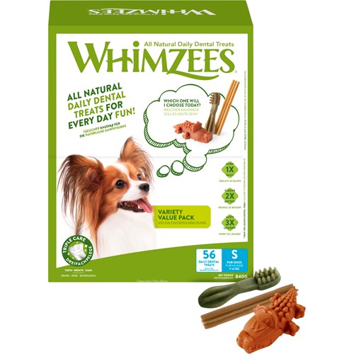 Whimzees Variety S, 56 stk, 840 g, box