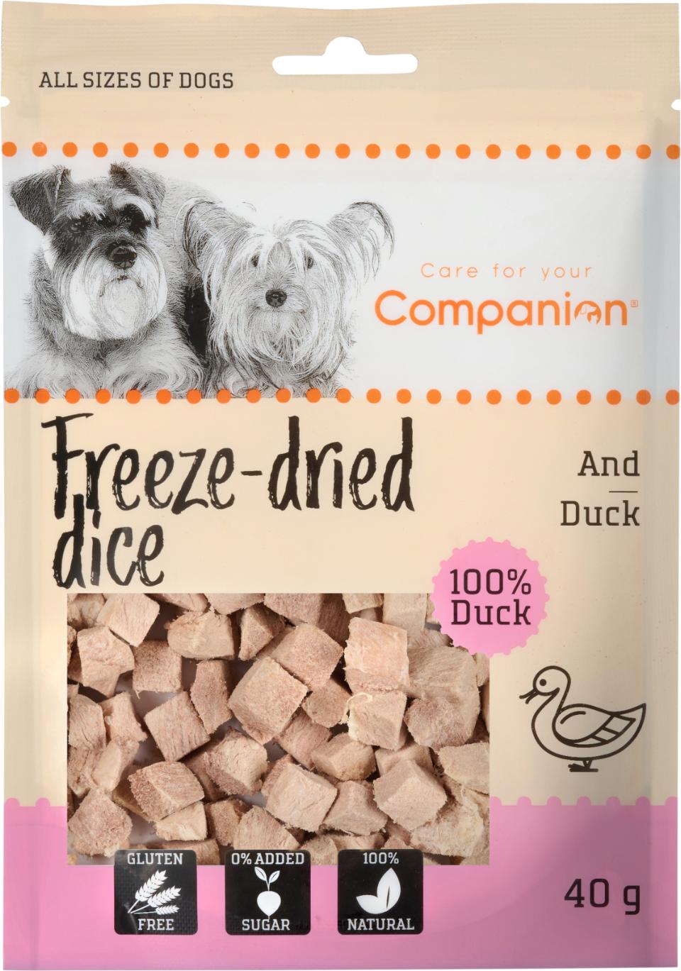 Companion freeze-dried dice - and 40g.