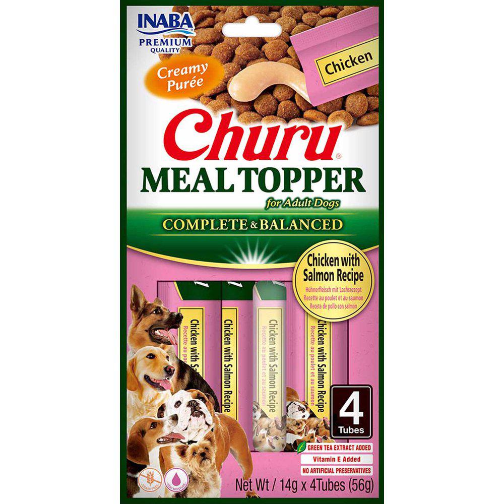 CHURU DOG MEAL TOPPER CHICKEN/SALMON 4ST