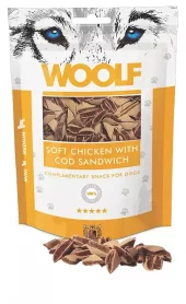 Woolf soft chicken with cod sandwich 100g