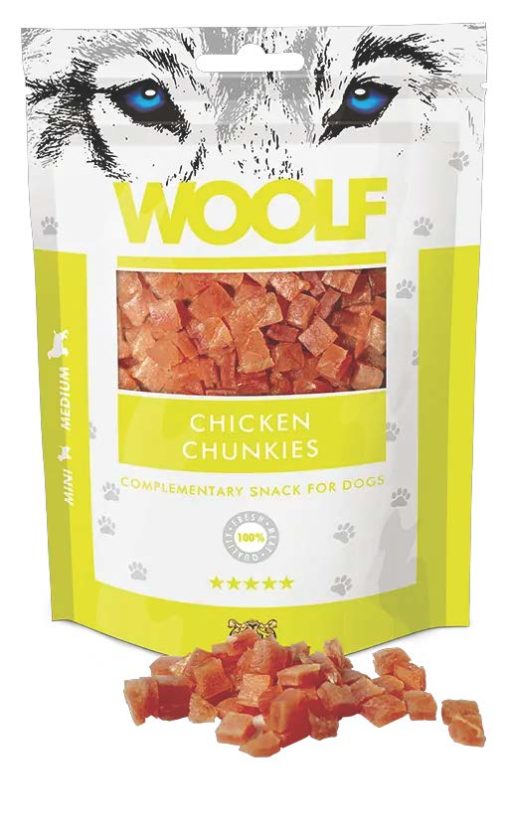 Woolf chicken chunkies 100g