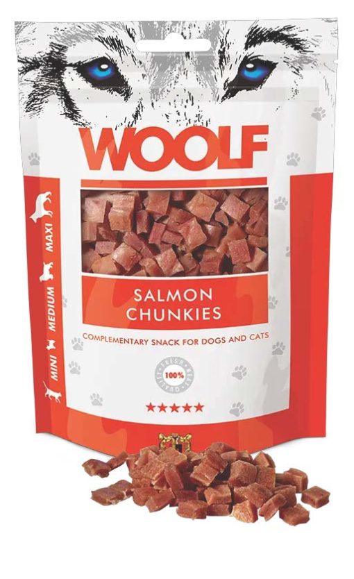 Woolf salmon chunkies 100g