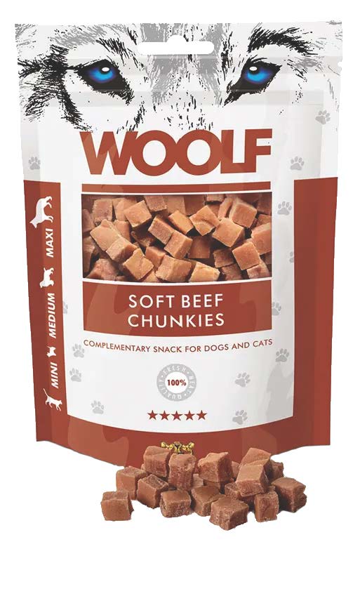 Woolf soft Beef Chunkies 100g