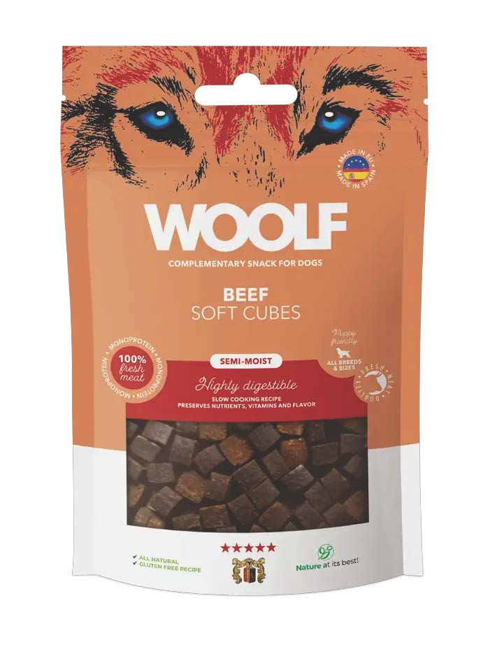 Woolf Soft Cubes Biff 100g