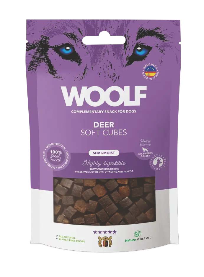 Woolf Soft Cubes Deer 100g