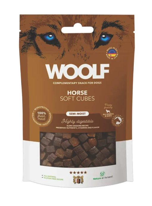 Woolf Soft Cubes Horse 100g