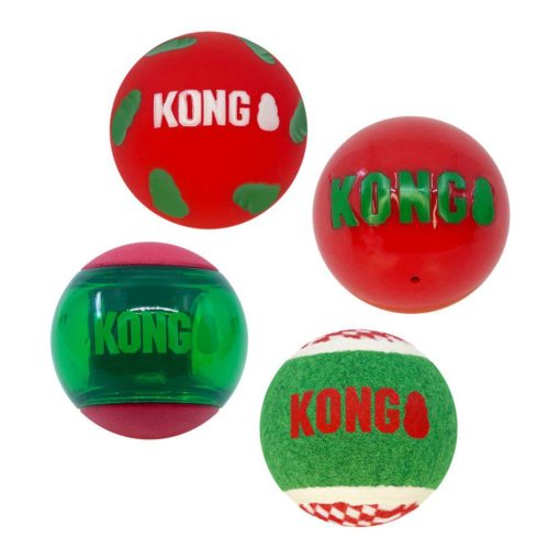 Kong Holiday Occasions Ball 4-pack 25x7x7cm