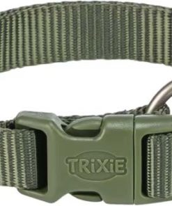 Halsb. Premium 201533 30-45cm/15mm S/M Olive Green M/Hurtiglås