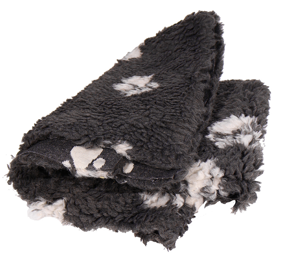 Vetbed 75x100cm, Medium grey with paws