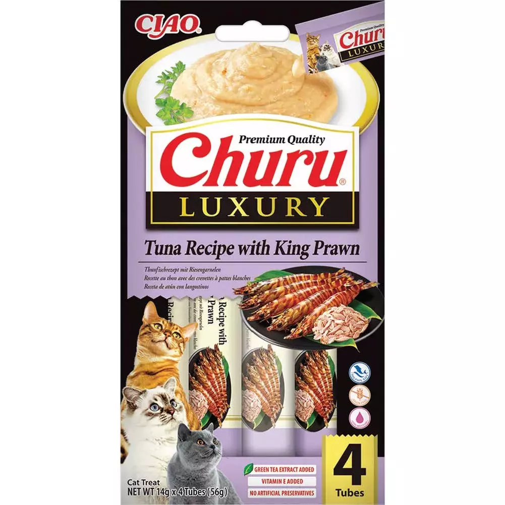 CHURU LUXURY TUNA WITH KING PRAWN 56G