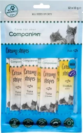 Companion Cat Creamy stripes, flytende snackblanding 12pk
