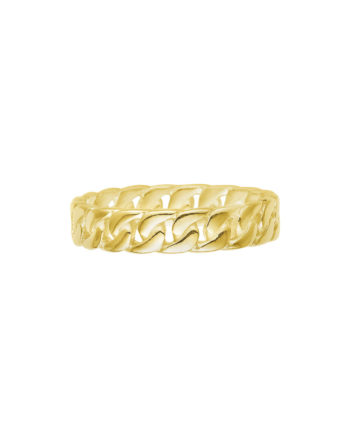 Curb Chain Ring Small Gold - Idfine