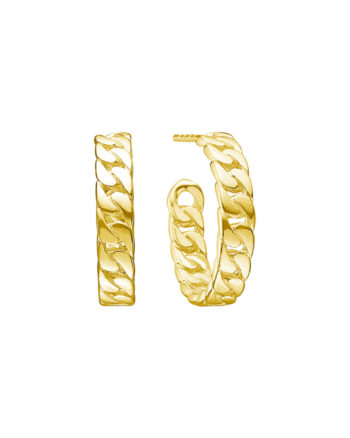 Curb Chain Medium Hoop Gold - Idfine