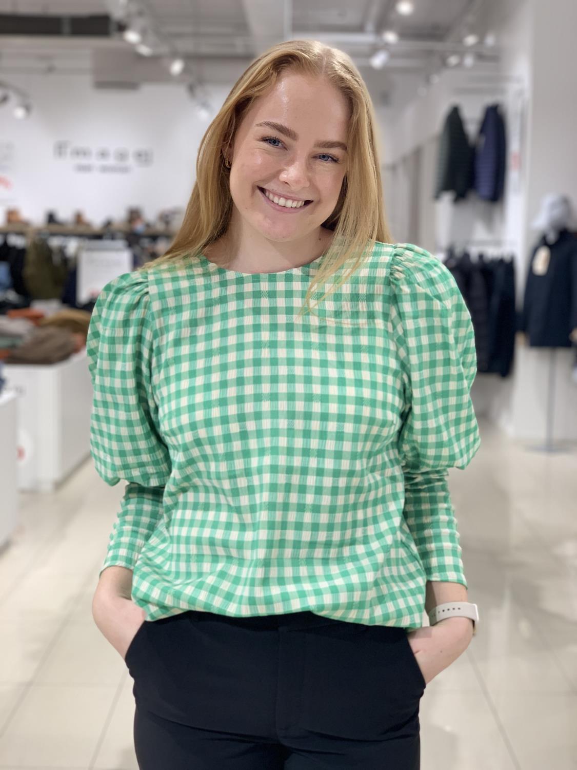 CADIE CHECK BLOUSE - CO'COUTURE