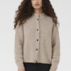 Alpha Short Cardigan Warm Sand Melange - Gestuz