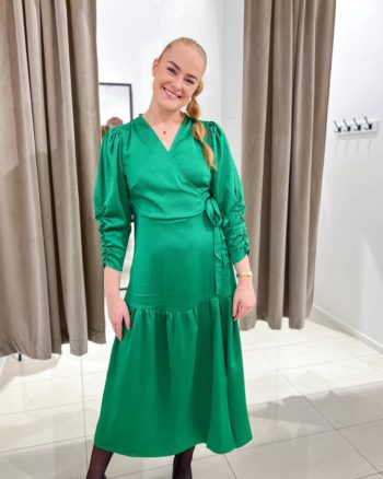 Mira Wrap Dress Green - Co'cotoure