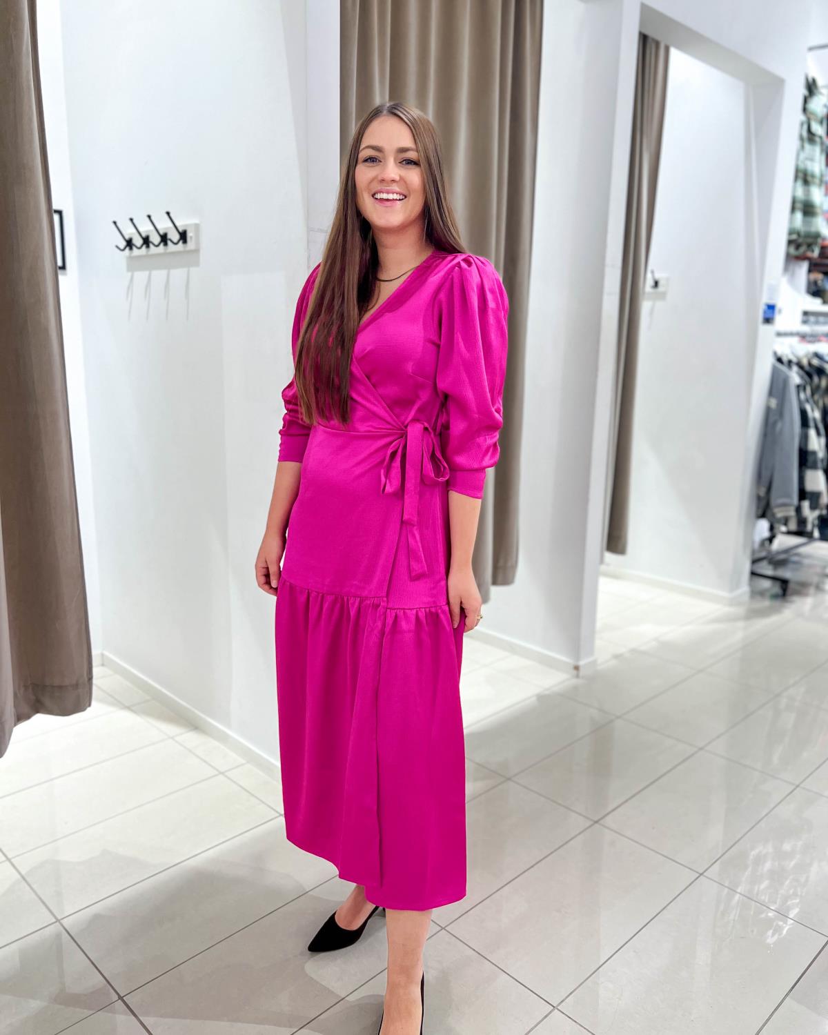 Mira Wrap Dress Pink - Co'couture
