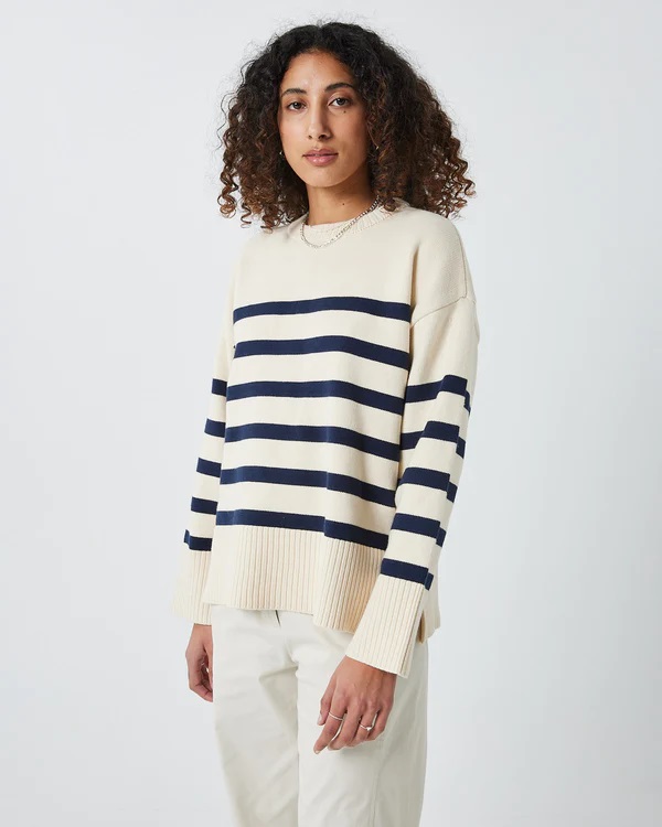 Sicca Knit Cream/Navy  - Minimum