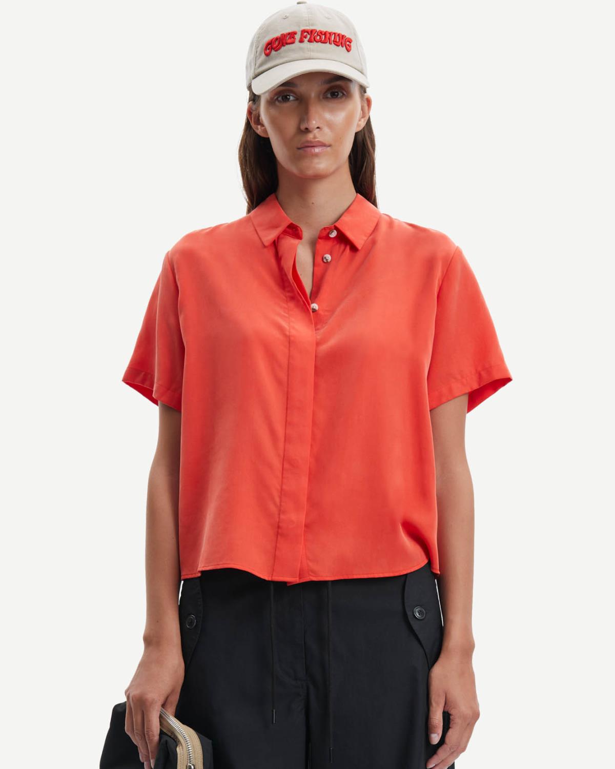 Mina ss Shirt Orange - Samsøe